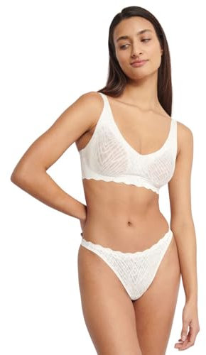 sloggi Damen Zero Feel Bliss Soft Bra, Silk White, M Große Größen