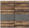 FORTE Clif Schrank 220, Kleiderschrank, Schwebetürenschrank Vintage Schlafzimmer 2-türig, Holzdekor: Old – Wood Vintage/Betonoptik Dunkelgrau, 220 cm breit x 210.5 cm hoch x 61 cm tief