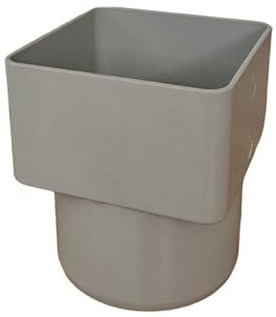 Raccordo di collegamento quadro-tondo (bicchiere sul quadro) - Colore Grigio - Diametro 80X80-Ø80