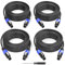 Jumwa 10M 4pack Speakon zu Speakon Lautsprecherkabel M-M für Audio Verstärker 12 Guage Cord Wire Kabel mit Twist Lock DJ/PA Stecker für Heavy Duty Audio