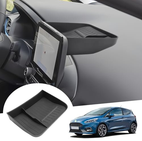 GAFAT Compatible con Ford Fiesta ST MK8 2017–2024 8 Consola Central Caja de Almacenamiento, Detrás de Pantalla Navegación, Bandeja Organizadora para 8 Fo-rd SYNC 3, Fiesta MK8 Accesorios