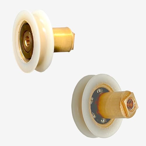 MSGsl - Kit de Rodamientos para Puertas de Mampara Ducha: 2 Unidades Ø 22 x 18 x 6 mm, con Tornillo incluido M4 - Piezas Duraderas para Puertas Correderas de Baños (2)