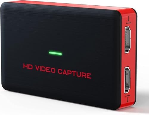VIXLW Video Capture Card, USB 3.0 4K HDMI Loop-Out- Grabber, 1080P 60fps Live-Video-Streaming für VLC, OBS, Amcap und mehr, kompatibel mit Windows, Mac, Switch, PS3, PS5