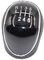 Jodriva 5/6 Gang Auto PU Leder Schaltknauf Schalthebel, for Ford, for Mondeo IV S-MAX C-MAX, for Transit, for Focus MK3 MK4, for Kuga Schaltknaufhebel(R 1 2 3 4 5 6)