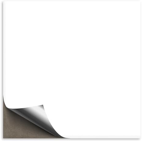 50 Stück Fliesenaufkleber 20x20 cm weiß glänzend | Selbstklebende Fliesenfolie für Küche & Bad, mit Aufkleber Fliesen einfach überkleben