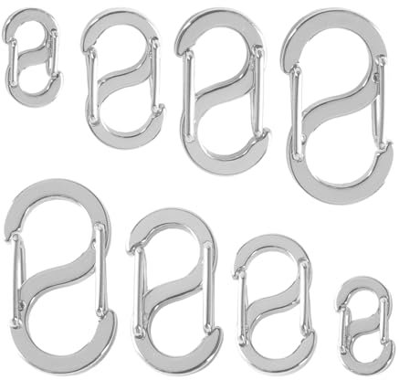 Tabanzhe Double Opening Lobster Clasp Set-4PCS Necklace Clasps Bracelet Connectors Chain Shortener Clasps DIY Jewelry Charms for Jewelry Making Repairing(Silver)