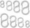 Tabanzhe Double Opening Lobster Clasp Set-4PCS Necklace Clasps Bracelet Connectors Chain Shortener Clasps DIY Jewelry Charms for Jewelry Making Repairing(Silver)