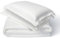 Richbond - Housse de Couette Satinée Rayée 220 x 240 cm pour Lit 140 et 160 cm - 1 Housse de Couette + 2 Taies d’Oreiller 70 x 50 cm - Linge de Lit Microfibre de Polyester 105gr - Blanc