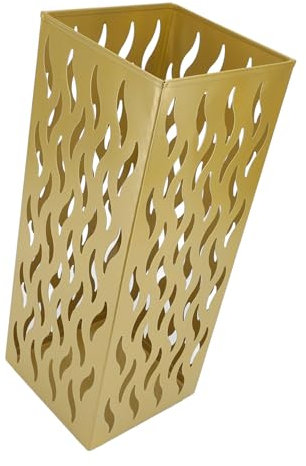 Portaombrelli da ingresso in metallo alla moda, secchio portaoggetti da interno per ombrelli da pioggia, pratico organizer per casa e ufficio, porta ombrelli (oro)