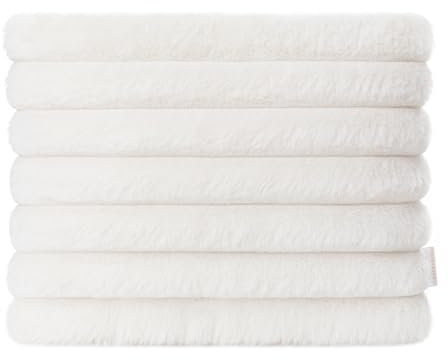 Comfyable Puffy – Housse pour ordinateur portable de 33, 35,6 cm, 38,1 cm, compatible avec MacBook Air M4 2025 et MacBook Pro 2024, en fausse fourrure douce et pelucheuse pour ordinateur, riz