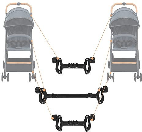 MDAfwecsa Connettore universale per passeggino, accessorio per collegare 2 passeggini, regolabile, materiale resistente, facile da installare, ideale per gemelli, pratico e leggero