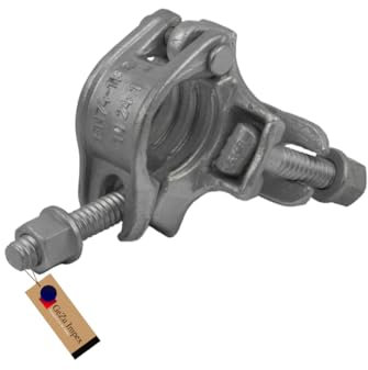 GeZu Impex Coupleur d'échafaudage Galvanisé à chaud Lot de 16 48 x 48 mm serre joint pour tuyau acier construction