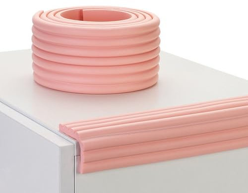 Selbstklebender Kantenschutz 5 m weicher extra breiter Schaumstoff, Baby Kantenschutz für scharfe Kanten Tisch und Möbel (Rosa)