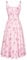 SCARLET DARKNESS Women's Casual Dress Rose Pink Floral Summer Beach A-Line Elegant Dresses for Wedding Picnic Spring Dress L