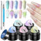 Nail Builder Gel Kit - 5 Colors Builder Gel For Nails Set With Tools - Green Purple Blue Pink Yellow 3d Nailgel - Solid builder Sculpting gel For Home Carving Molding Decoration Manicure Set