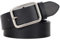 Damen Ledergürtel schwarz mit Klassischer quadratischer Schnalle damen gürtel für Jeanshosen, 3.3cm Breite