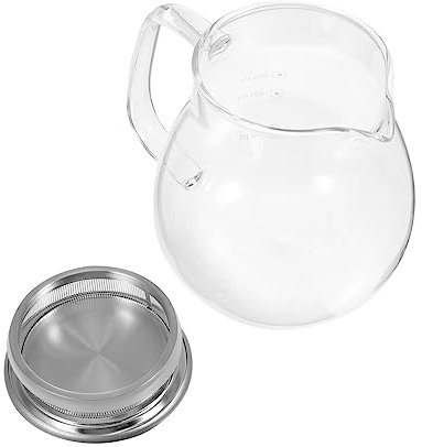 Mikikit Cafetera De Vertido Manual De Soporte Para Cafetera De Goteo Para Uso Cocina Francesa Hecha De Vidrio y Acero Inoxidable