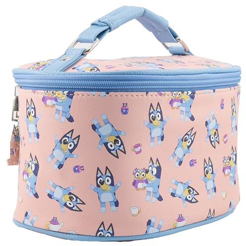Fast Forward Stitch, Hello Kitty, Bluey or Strawberry Shortcake Makeup Organizer, Travel Toiletry Bag for Women, Makeup Travel Bag, Cosmetic Bag, Train Case, Bluey