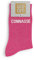 Chaussettes à paillettes CONNASSE rose fuchsia – Chaussettes à message rigolo & girly – Cadeau original femme – Humoristiques, confort premium en coton – Taille unique 36-40