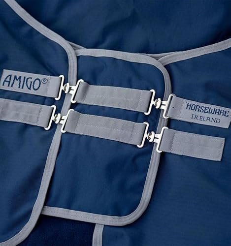 Horseware Amigo Brusterweiterung Chest Extender Front Navy/Titanium Grey