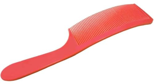 Tubayia Gebogener Barbierkamm Flach Top Kamm Friseur Haarschneidekamm Haar Schneidewerkzeug, Rot