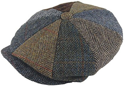 Failsworth Millinery Lewis Multi Tweed Cap, Size: XL