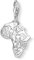 Thomas Sabo Damen Charm-Anhänger Afrika 925 Sterling Silber 1417-637-21