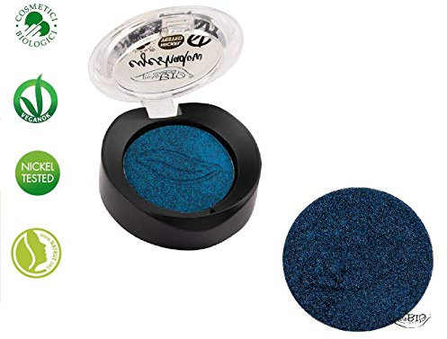 PUROBIO - Lidschatten in Pan n. 07 - Blau - Textur Weich, Pigmentation Hoch, Professionell Aussehen - 3,5 g