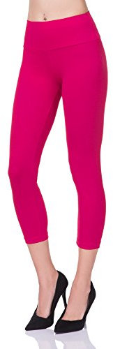 FUTURO FASHION® - Leggings Pirata de Tiro Alto - Franja de Control - LWP34 - Rosa - 46
