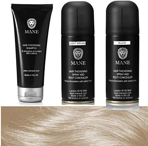 * * NEU * * Mähne Haarverdichtung Shampoo & Mähne Haar Verdickungsmittel & Root Concealer (Travel Size) – 5 Farben