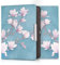 kwmobile Klapphülle kompatibel mit Tolino Shine (2013) Hülle - eReader Case - Magnolien Taupe Weiß Blaugrau