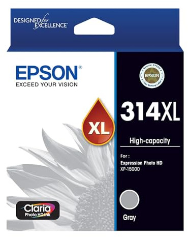 Epson 314XL (C13T01M692) Genuine Grey High-Capacity Claria Photo HD Ink Cartridge, Large