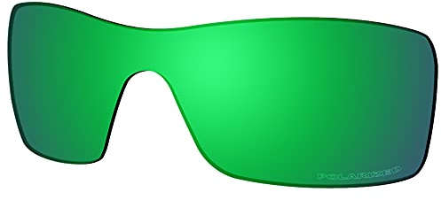 SAUCER Lentes de repuesto prémium para gafas de sol Oakley Batwolf OO9101, Verde jade polarizado., Talla única