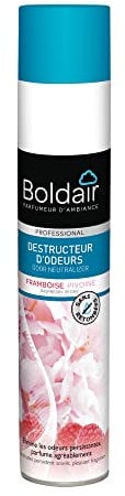 BOLDAIR - Désodorisant Framboise Pivoine - Destructeur d'Odeurs & Parfume l'Air - Fabriqué par Les Plus Grands Parfumeurs de Grasse - Made in France - Pulvérisateur 500 ml