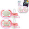 Philips AVENT Soothers, 6-18m Ultra Air Night Soother with Glow-in-the-Dark Button, Star/Bear Design, Pink (Pack of 2) - SCF376/22