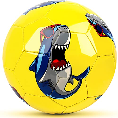 Champhox Kinder Fußball Ball Größe 3, Kinder-Sportball, Cartoon-Design, Kleinkinder, Freizeitball für drinnen und draußen, Ball für Kinder, Kleinkinder, Mädchen, Jungen, Kinder