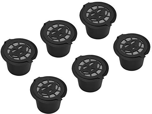 6pcs Filtres à Capsules De Café, Plastique + Acier Inoxydable 304, Filtres à Gobelets Réutilisables, Remplacement De Paniers Pour Machine à Café à Capsules