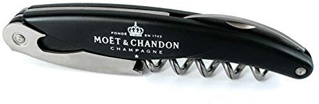 Moët Chandon Flaschenöffner Kellnerbesteck schwarz Edelstahl