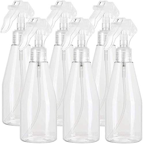 ECHG Botellas de pulverización de 200 ml, 6 unidades de botellas de plástico, rociador vacío, rociadores de agua para limpieza, jardinería, planchado, cuidado del cabello