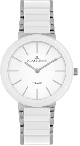 JACQUES LEMANS Unisex-Uhren Analog Quarz One Size Weiß 32016872
