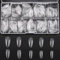 Almond Shaped Nail Tips 500Pcs Clear Acrylic Medium Nails Full Cover with Case for DIY Nail Art, 10 Sizes