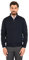 Cardigan Uomo con Zip Lana e Cashmere Maglione con Cerniera Collo Alto (Blu, M)