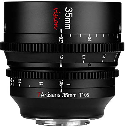 7artisans 35 mm T1.05 manueller Fokus Cine Objektiv große Blende Mini Cinema Objektiv für Canon RF