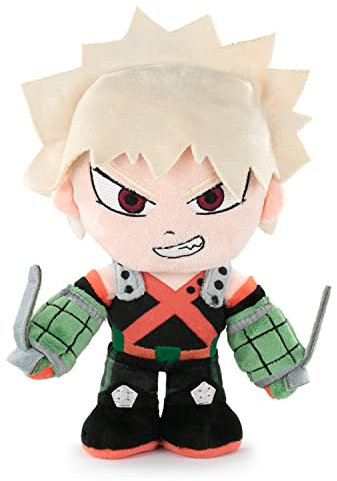 BARRADO My Hero Academia Charakter Kuscheltier - 28cm - Deku, Bakugo, Todoroki - Super Soft Qualität (Bakugo)