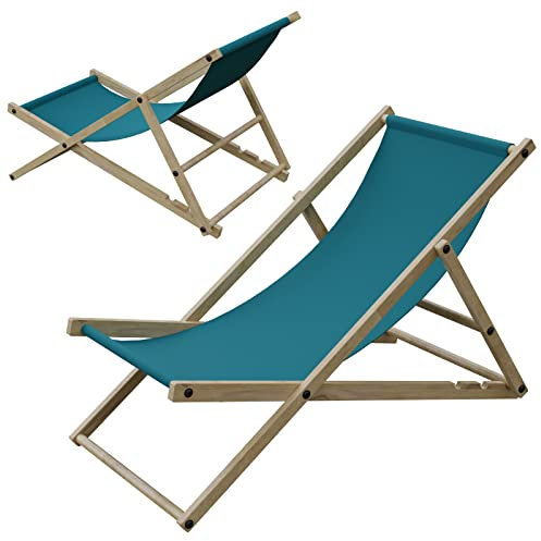 myowntrade Liegestuhl Liege Stuhl Strand Strandliege Sonnenliege Gartenliege Klappstuhl Dunkelgrün