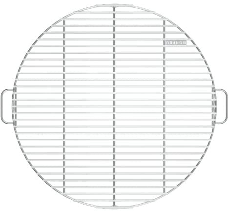 BonFeu BonGrill Grillrost aus verzinkter Stahl - Plancha Grillplatte - Grillplatte Gasgrill, Plancha Gasgrill, Plancha Grill - Grillmatte für Feuerschale, Feuerkorb und Gartenkamin - Ø100cm