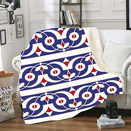 Coperta Rosso Stampato Bianco Coperta Matrimoniale Flanella Lana di Agnello Design A Doppia Faccia Morbido Coperta Pile Plaid Matrimoniale Addensare Plaid Divano Durevole 150x180cm