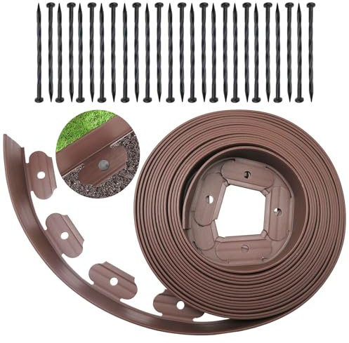 Bordure de paysage, bordure de jardin, bordure de parterres de fleurs, bordures de pelouse, bordure de paysage, bordure de jardin, bordure de jardin de fleurs sauvages (vert, 20,1 m)