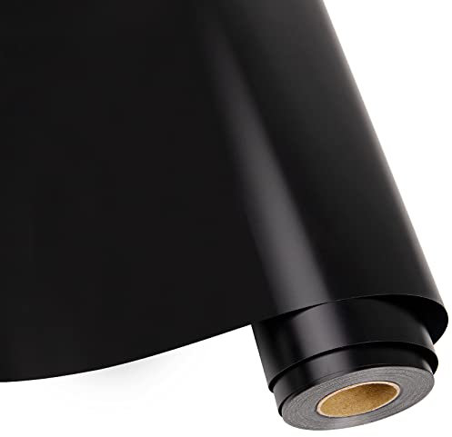VINYL FROG Permanent Vinyl Matte Adhesive Vinyl Rolls 12 x 20ft Black Craft Self Adheisve Vinyl for Decorate Sticker, Party Decoration, Car Decal DIY Projects