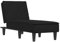 vidaXL Chaiselongue, Sofa in 3 Positionen zum Sitzen Entspannen Schlafen Verstellbar, Couch in Eleganter Optik, Liege Schlafsofa Loungesofa Liegesofa, Schwarz Samt